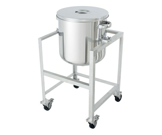 日東金属実業 鏡板型ステンレス鋼汎用入れもの 架台付 200L 1個 DT-ST-ASC-635