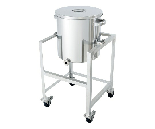 日東金属実業 片テーパー型ステンレス鋼汎用入れもの 架台付 300L 1個 KTT-ST-ASC-635