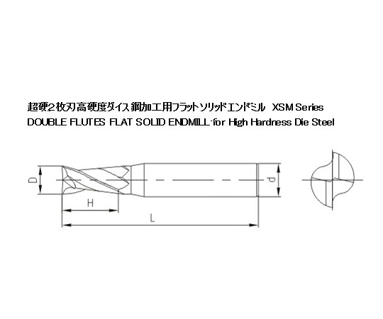 XIATEC 超硬2枚刃高硬度ダイス型鋼産業用ソリッドエンドミル D4.0 10本/1仕掛ける 1仕掛ける(10本入) XSM-2T-D4.0