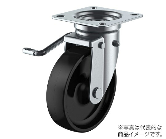 ユーエイ JB型キャスター 自在車プレート式（ダブルストッパー付） 1個 PHJB-150(L)