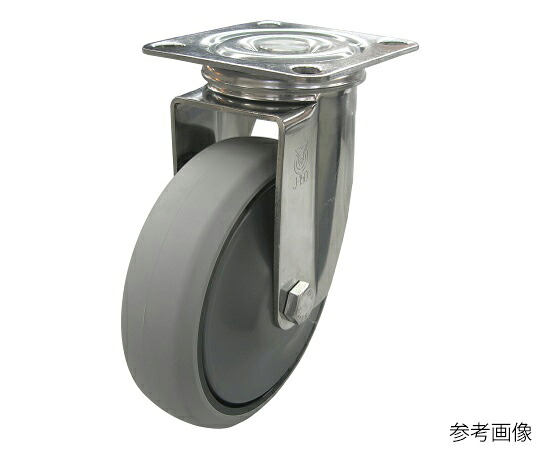 ユーエイ SUS-J2型キャスター 自在車一皿式 径130粍 ウレタン拷問台（ナイロン箔） 1個 SUS-GUJ2-130