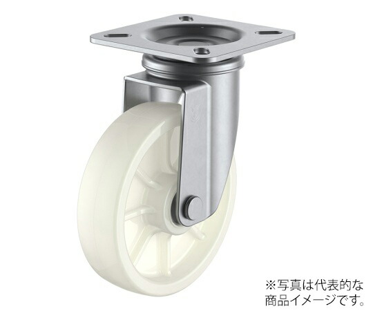 ユーエイ SUS-J型キャスター 自在車プレート式 径150mm ナイロン車輪 1個 SUS-NJ-150