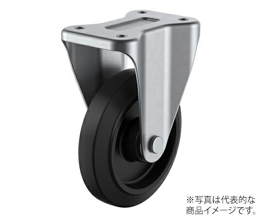 ユーエイ SUS-K型キャスター くっ付ける車一皿式 径150粍 天然ゴム拷問台（ナイロン箔） 1個 SUS-NRK-150