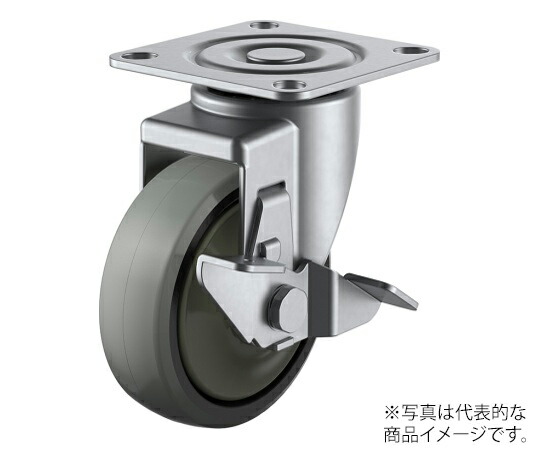 ユーエイ SUS-SJ-S型キャスター 自在車一皿式（ストッパー付） 1個 SUS-SJ-125GUS