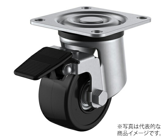 ユーエイ SUS-HG-S型キャスター 自在車一皿式（ストッパー付） 径75粍 石炭酸拷問台 1個 SUS-HG-75PBS