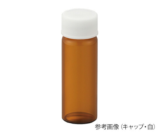 日電理化硝子 ねじ口瓶（茶）+PPキャップ（白）+フッ素PTFE/ニトリルパッキン　組合せセット　100組入　S-5 1箱(100組入) 250079ボトル・ジャー