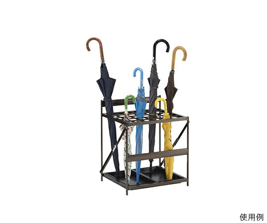 パックス製作 折りたたみ式軽銀製傘立て 45本用 1台 AL-PBR