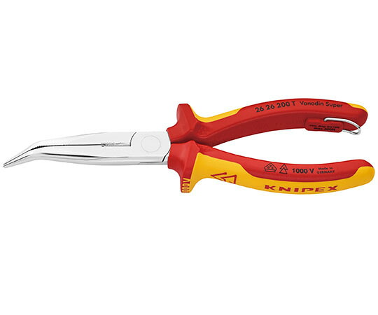 KNIPEX 絶縁先曲ラジオペンチ　落下防止（BK） 1本 2626-200TBK