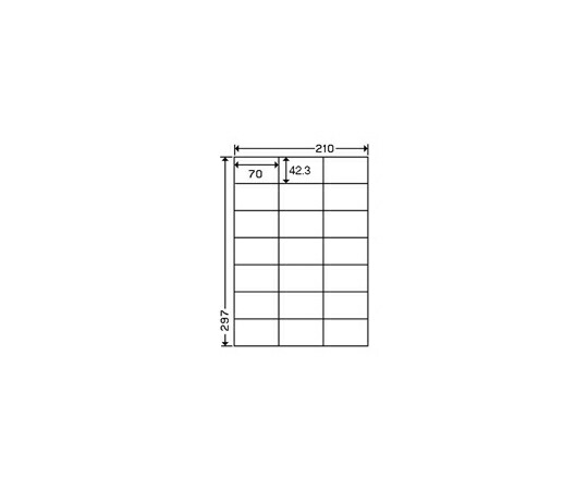 東洋印刷 ナナワードラベル　A4/21面　500枚 1箱(500枚入) LDZ21QB