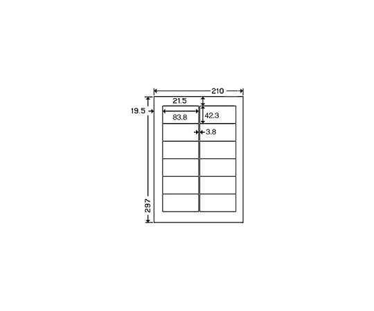 店内全品ポイント5倍★要エントリー★東洋印刷 ナナワードラベル　A4/12面　500枚 1箱(500枚入) LDW12PG｜Shop de clinic店