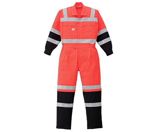 店内全品ポイント5倍★要エントリー★山田辰 反射型つなぎ服　レッド　M 1着 1-7625-RE-M｜Shop de clinic店