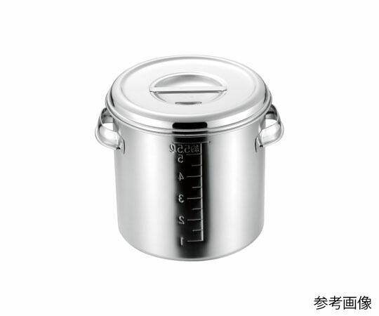 赤川入れもの製造所 AG 18-8深型勝手もとポット（目盛付） 24糎（11.0L） 1個 11024-1