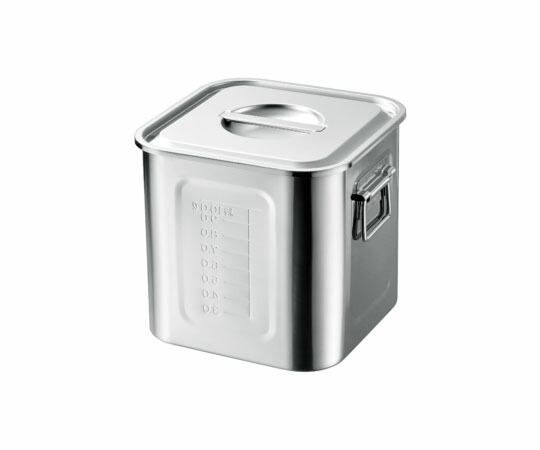 赤川入れもの製造所 AG 18-8目盛付角勝手もとポット 24糎（12.6L） 1個 12240