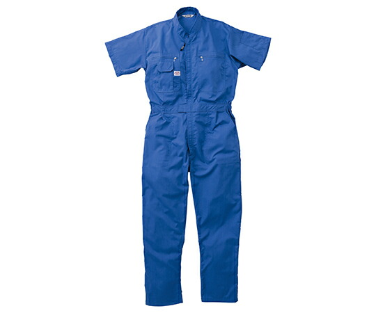 山田辰 半袖つなぎ服 米国海兵隊員青色 L 1着 1-1201-MB-L