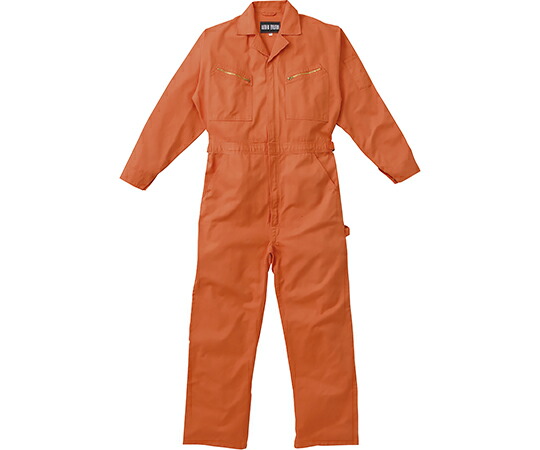 山田辰 つなぎ服 オレンジ色 3L 1着 1-2600-OR-3L