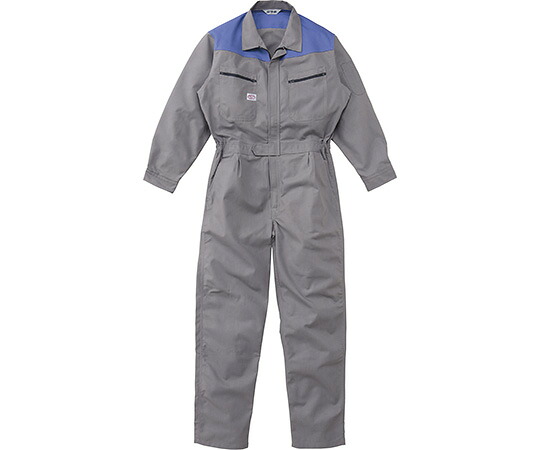 山田辰 つなぎ服 薄墨色 4L 1着 1-3500-G1-4L