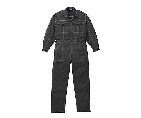 山田辰 つなぎ服 黒いこと 3L 1着 1-3670-BC-3L 研究・実験用品-花・ガーデン・DIY-設備