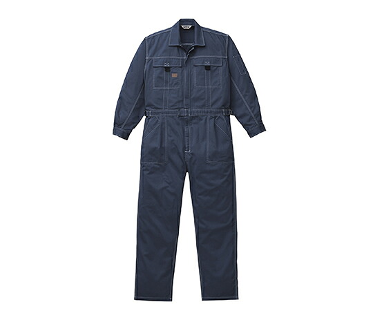 店内全品ポイント5倍★要エントリー★山田辰 つなぎ服 ネイビーブルー 5L 1着 1-3670-NB-5L|Shop de clinic店