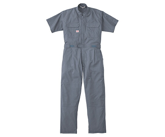 山田辰 半袖つなぎ服　グレー　3L 1着 1-3751-G1-3L