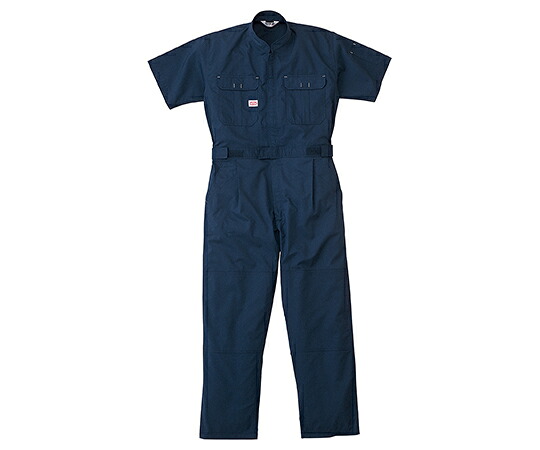 店内全品ポイント5倍★要エントリー★山田辰 半袖つなぎ服 ネイビーブルー S 1着 1-3751-NB-S|Shop de clinic店