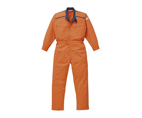 山田辰 防炎つなぎ服　オレンジ　4L 1着 1-5102-OR-4L