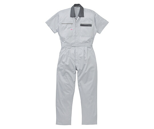 山田辰 半袖つなぎ服　シルバーグレー　L 1着 1-5601-SG-L