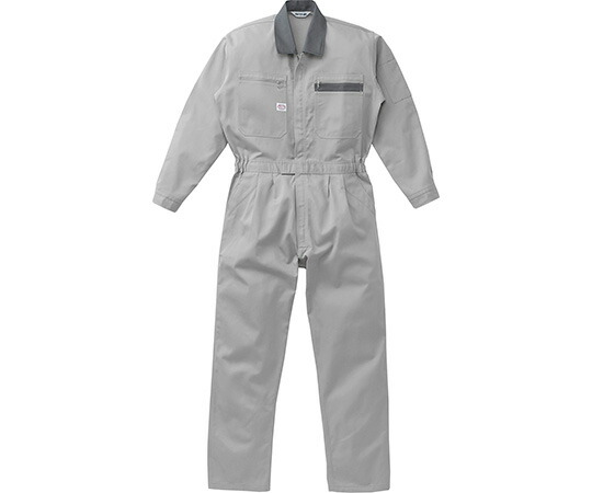 山田辰 つなぎ服 しろがね色薄墨色 4L 1着 1-5650-SG-4L その他-花・ガーデン・DIY-設備
