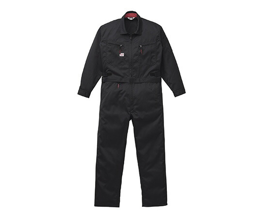 山田辰 腰欠けら式つなぎ服 黒いこと L 1着 1-6900-BC-L