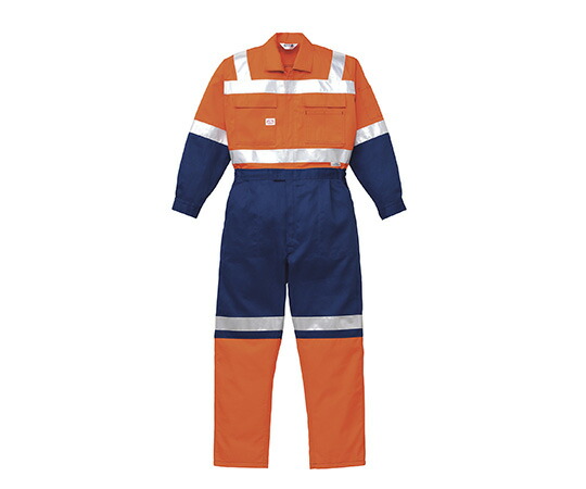 店内全品ポイント5倍★要エントリー★山田辰 反射型つなぎ服 オレンジ 3L 1着 1-7600-OR-3L|Shop de clinic店