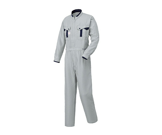 山田辰 つなぎ服 シルバーグレー L 1着 1-8410-SG-L