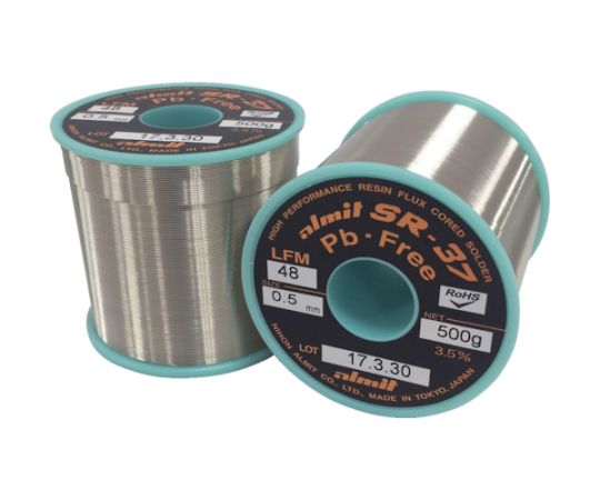 日本アルミット 鉛フリーやに入りはんだ SR-37 LFM48 0.5mm SR37LFM48-3.5-0.5MM 1巻 23,898円