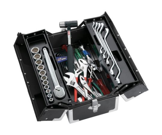 TONE 整備用工具セット TSS460ツールセット マットブラック 間口433×奥行220×高さ195mm TSS460BK 1セット