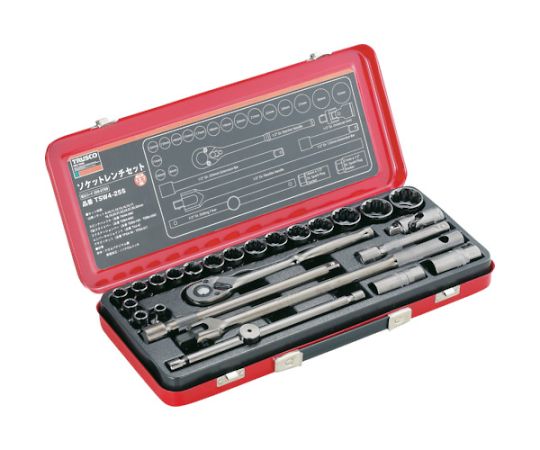 店内全品ポイント5倍★要エントリー★トラスコ中山 ソケットレンチセット 差込角12.7mm 25S TSW4-25S 1セット|Shop de clinic店