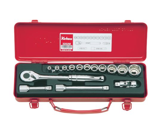 山下工業研究所 ソケットセット　差込角9.5mm 3252M 1セット