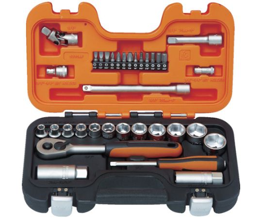 バーコ インチソケットセット　1/4　3/8　差込角6.35mm　9.5mm S330AF 1セット