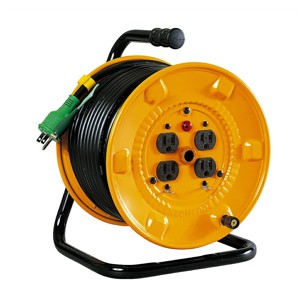 日動工業 電工ドラム 100V 屋内型 アース付 30m NNP-E34 1台