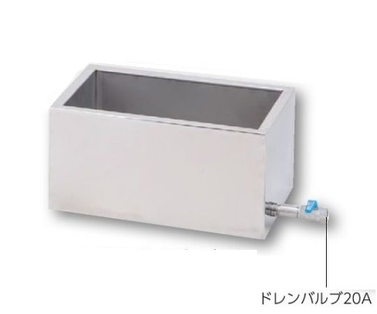 ステンレス鋼海洋博物館 角型 ドレンバルブ付 20A 断熱あり I型 25L  アズワン
