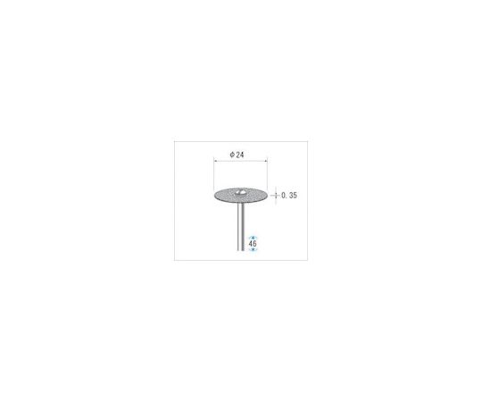 ナカニシ 電着金剛石レコード盤#130刃径24×刃長0.35×軸径2.34 14304 1本