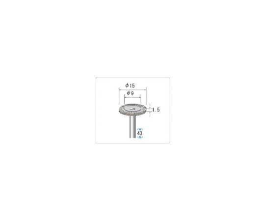 ナカニシ ワイヤーブラシ　スチール　（1Pk（袋）\u003d10本入） 50442 1パック(10本入)