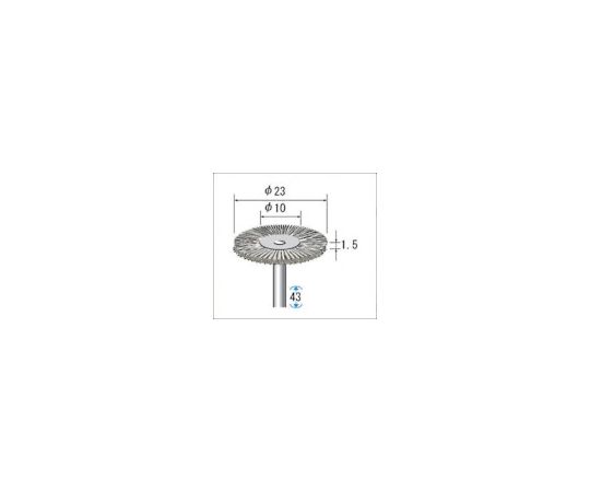 ナカニシ ワイヤーブラシ　スチール　（1Pk（袋）\u003d10本入） 50444 1パック(10本入)