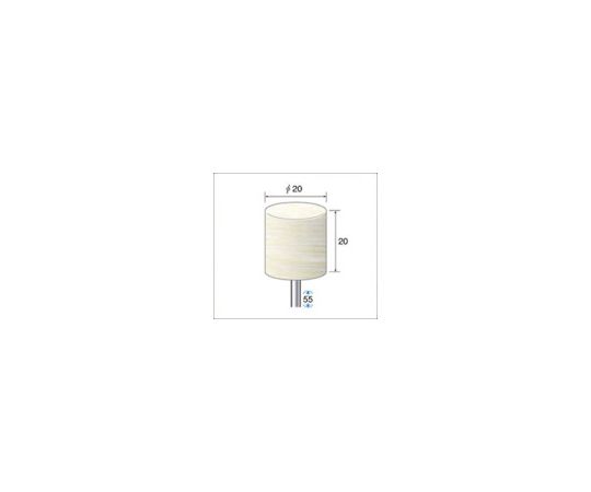 ナカニシ フェルトバフソフトタイプ（1Pk（袋）\u003d10本）円筒（ソフト）外径20mm 53341 1パック(10本入)