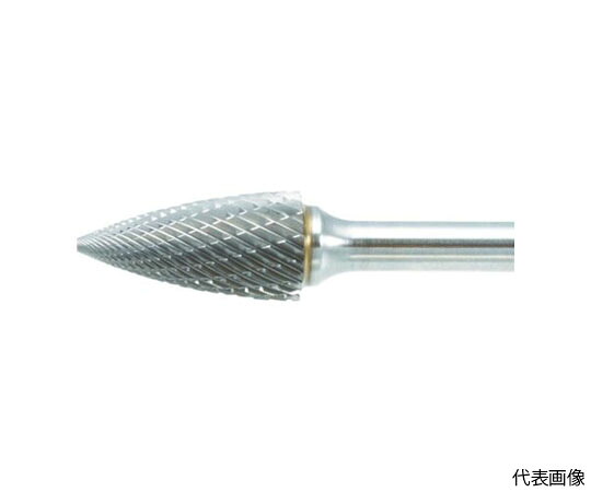 トラスコ中山 超硬バー　トンガリ型　Φ9.5X刃長19X軸6　ロング　ダブル TB4C095L150 1本
