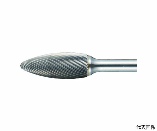 トラスコ中山 超硬バー　楕円型　Φ8X刃長19X軸6　ロング　シングルカット TB51C080SL150 1本