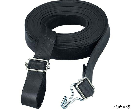 トラスコ中山 ゴムロープ金具付 Wフックバックル付 幅20mm×長さ3.5m （10本入） GR-2035KW 1パック(10本入)