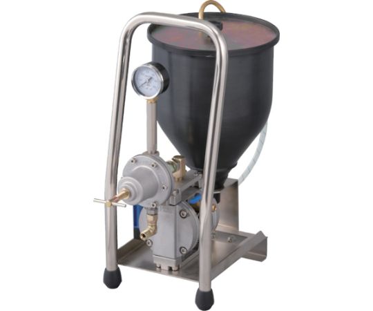 アネスト岩田 小っちゃいダイヤフラムペイントポンプ 5Lホッパー付揚水機 軽銀 えの具吐きだす口G1/4 HDP-705C 1台