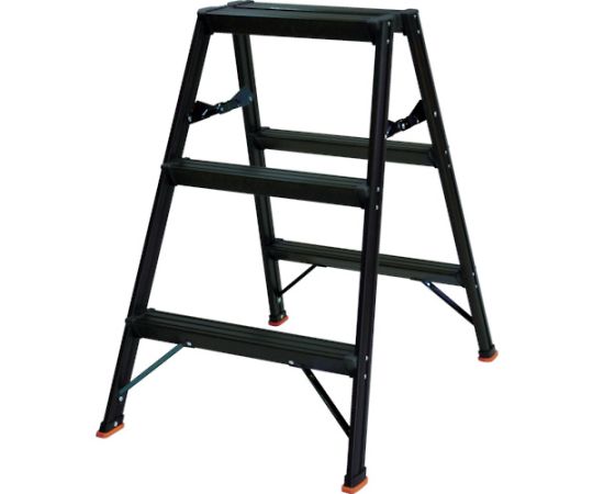 トラスコ中山 アルミ製踏台　3段　高強度型　黒 TSAF-3-BK 1台