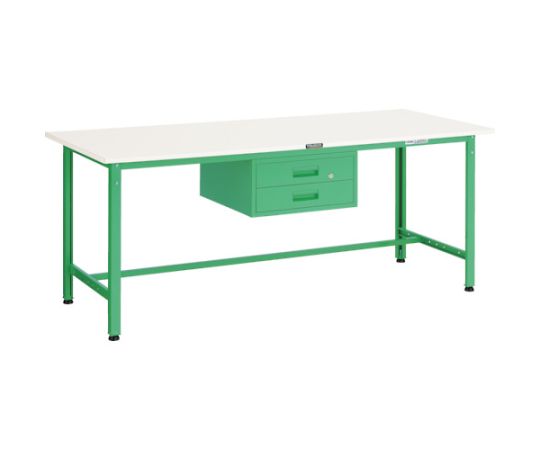 トラスコ中山 AE型やり方台 1800X750XH740 2段引出付 YG色 AE-1800F2 YG 1台