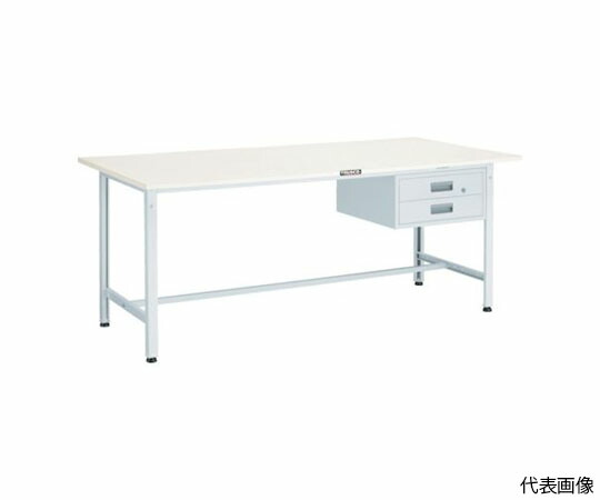 トラスコ中山 RAE型進め方台 1800X900XH740 2段引出付 W色 RAE-1809F2 W 1台
