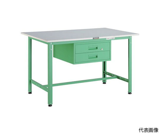 トラスコ中山 RAE型作業台　900X600XH740　2段引出付　YG色 RAE-0960F2 YG 1台