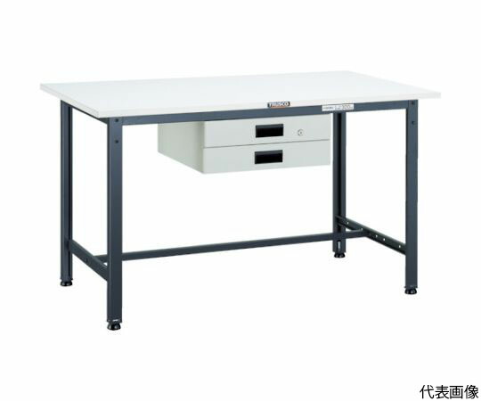 トラスコ中山 AE型作業台　1800X900XH740　薄型2段引出付　DG色 AE-1809UDK2 DG 1台